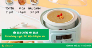 Chưng yến sào bằng nồi Bear